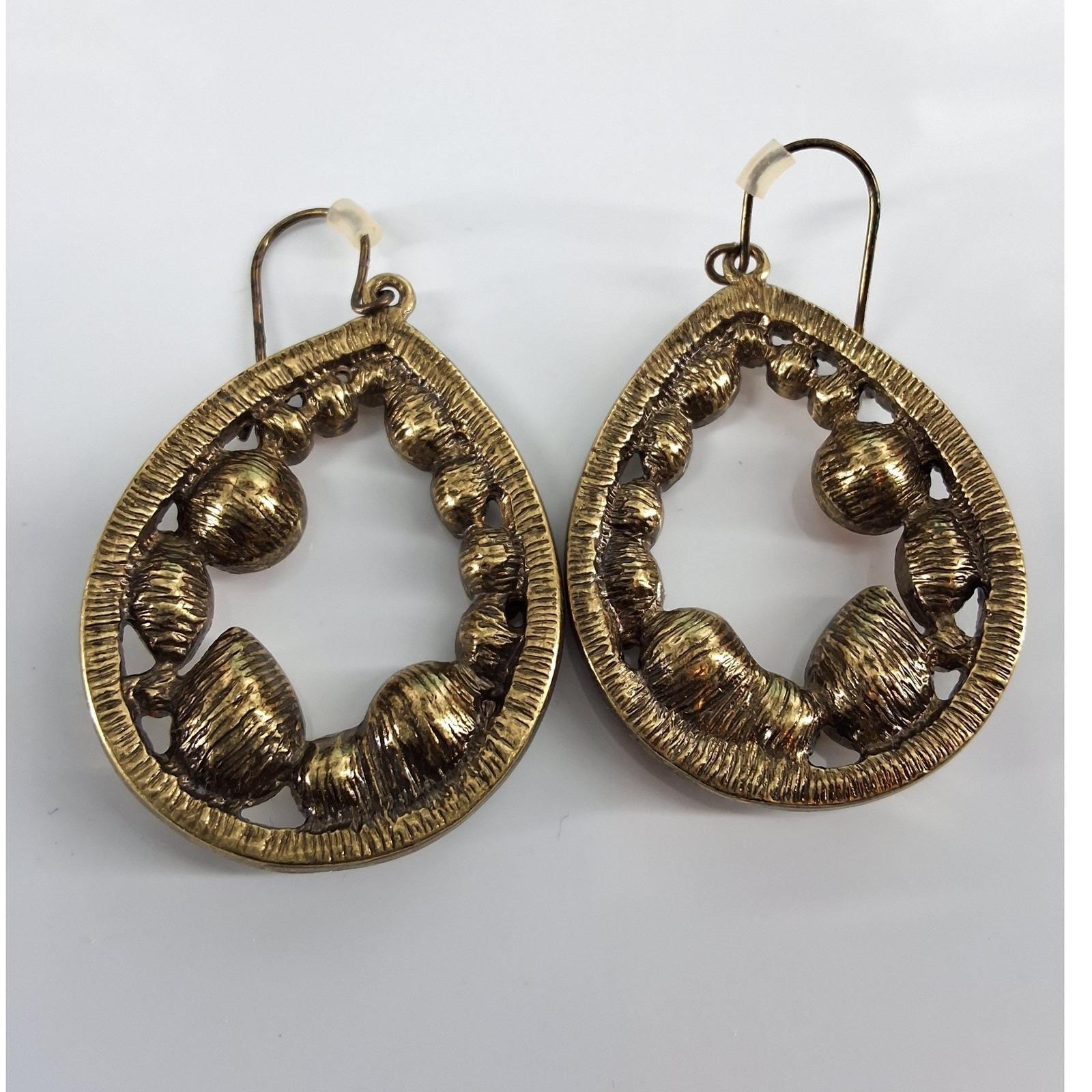 Premier Designs Antiqued Gold Amber Crystal Omega Necklace Earring Set - View 8