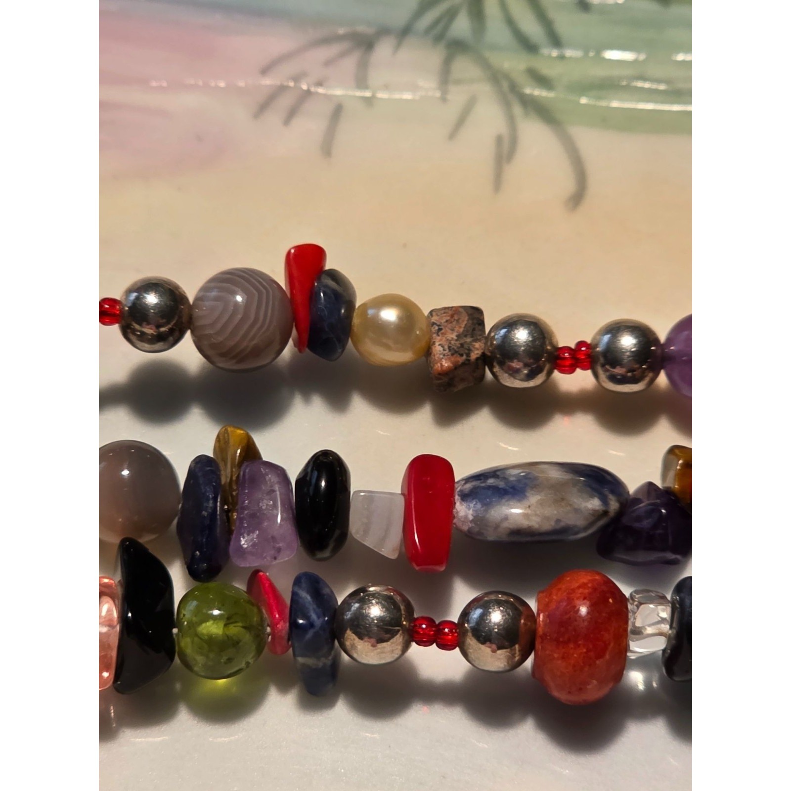 Paige Wallace Handmade Multi-Stone Beaded Bracelet With Buffalo Nickel Clasp - View 8