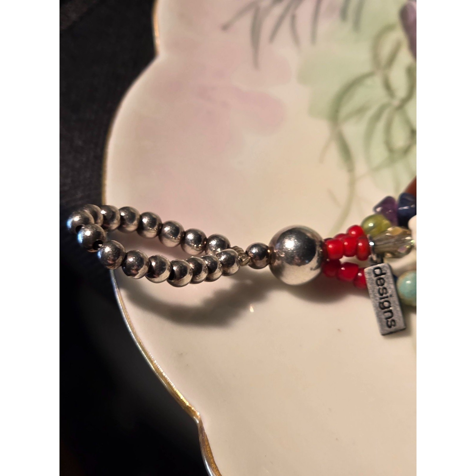Paige Wallace Handmade Multi-Stone Beaded Bracelet With Buffalo Nickel Clasp - View 10