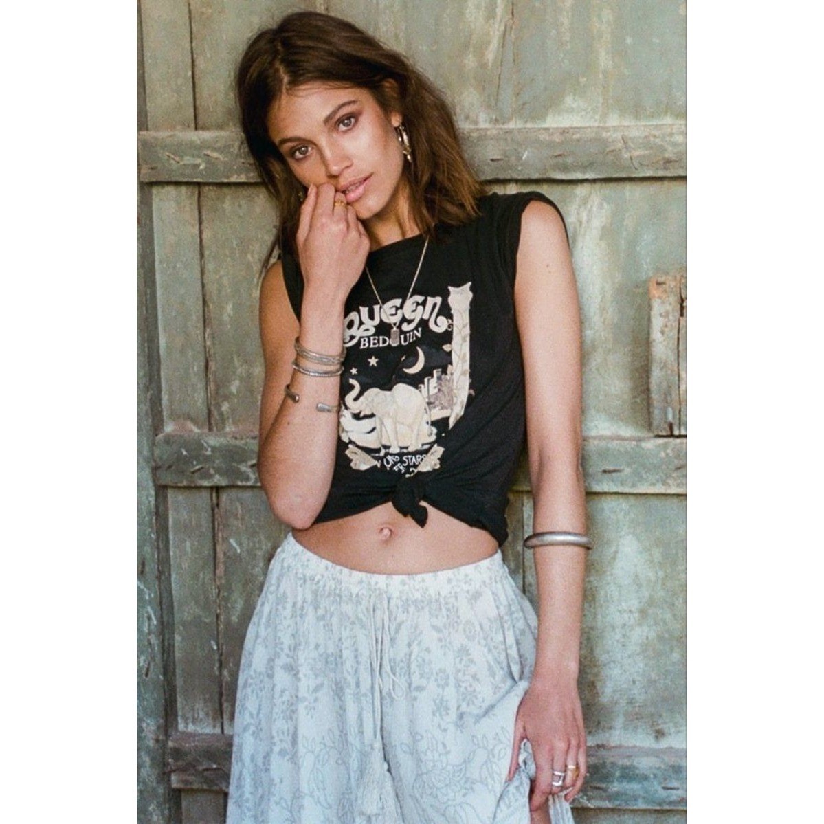 Spell & The Gypsy Collective Queen Bedouin Elephant Graphic Tee Black XL - View 9