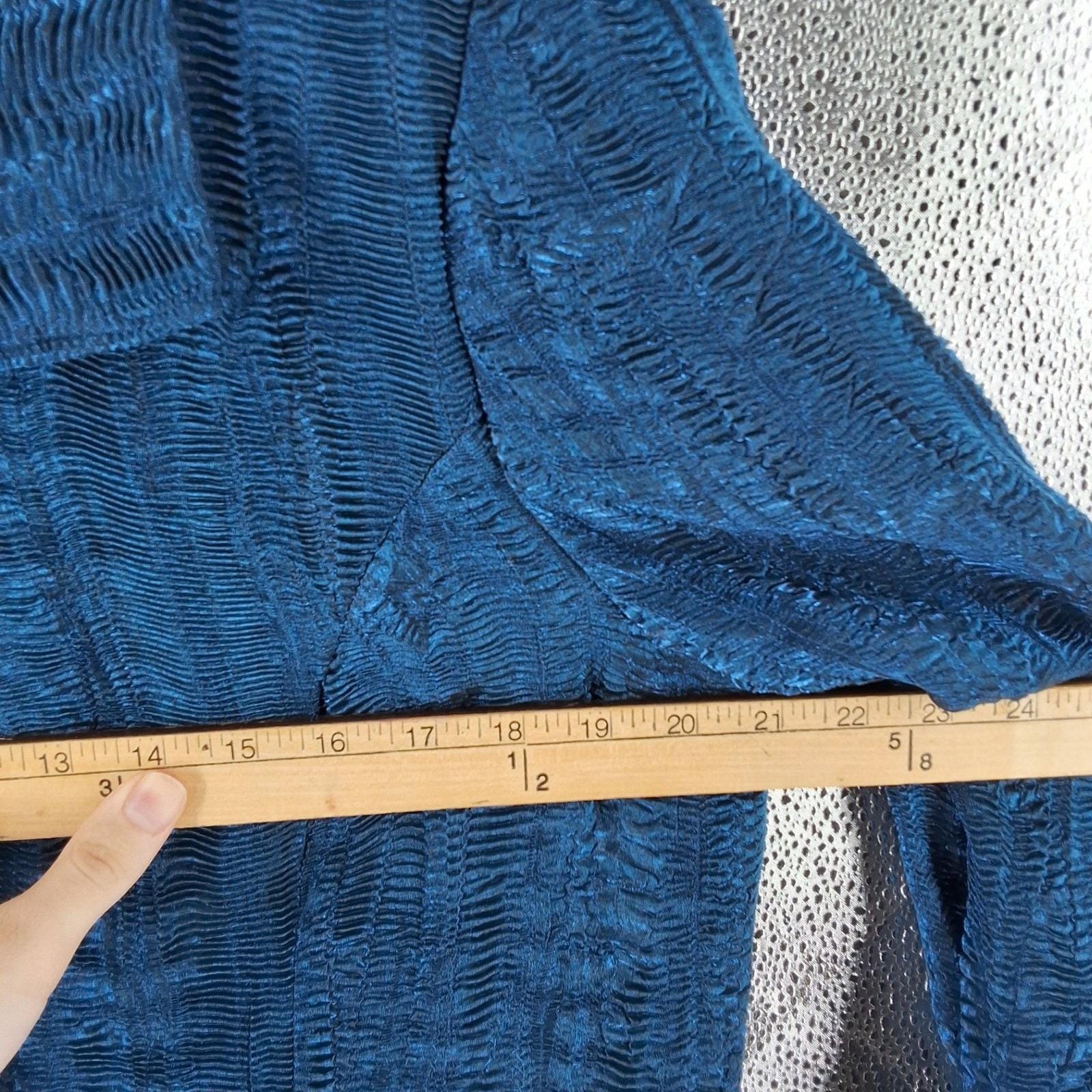 Simonton Says George Simonton Blue Crinkle Textured Blazer Jacket Size M - View 5