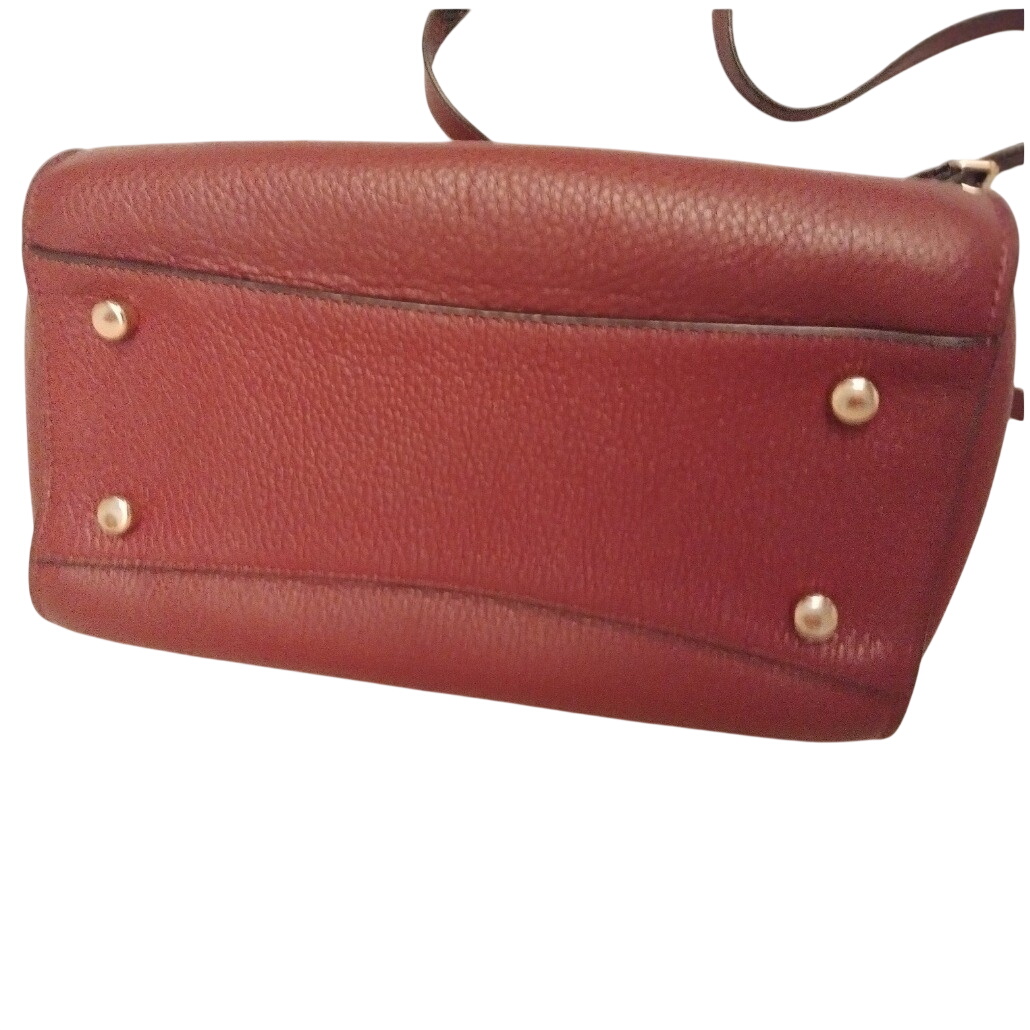 Coach Blake Flap Carryall Pebbled Leather Gold Turn Lock Burgundy - View 8