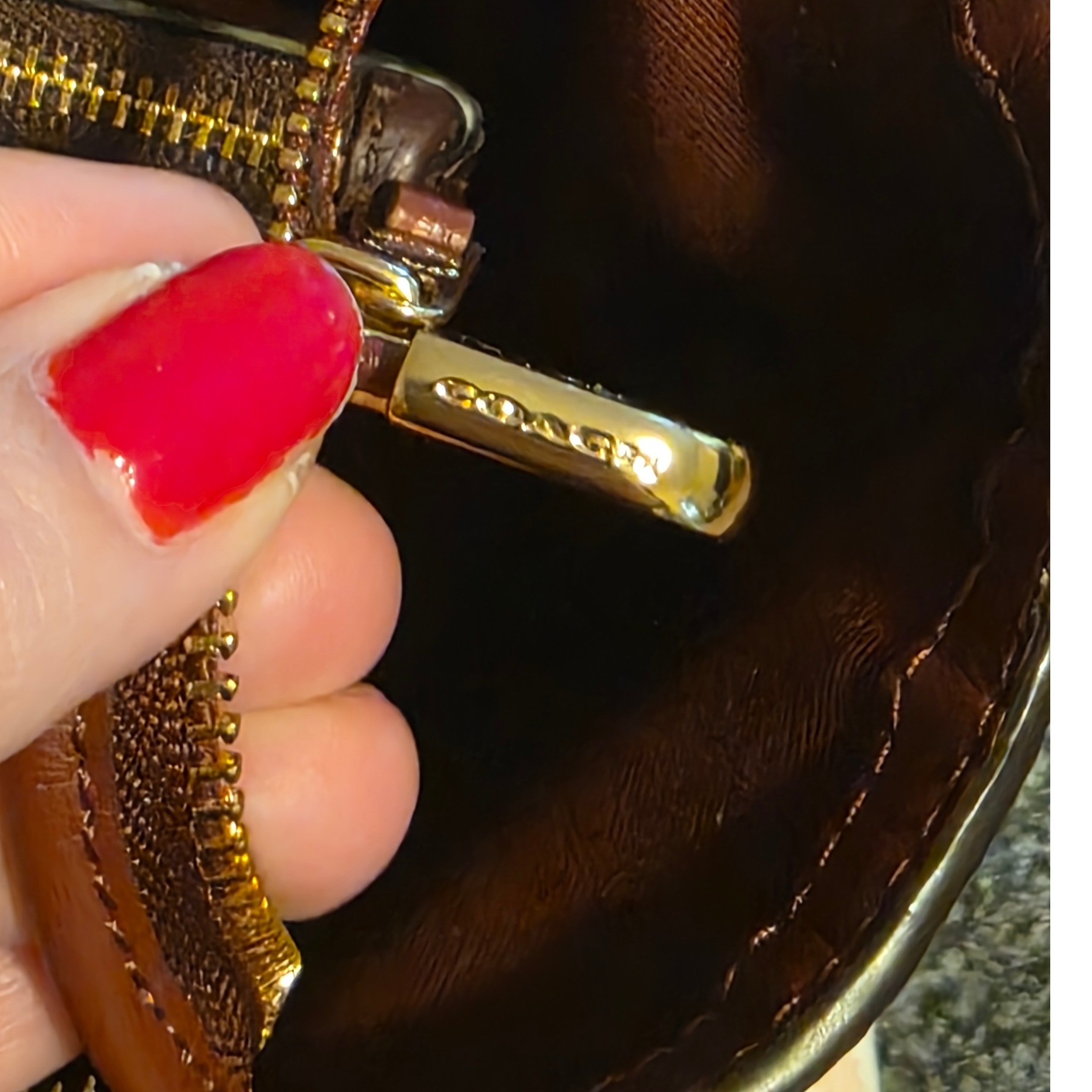Coach Blake Flap Carryall Pebbled Leather Gold Turn Lock Burgundy - View 11