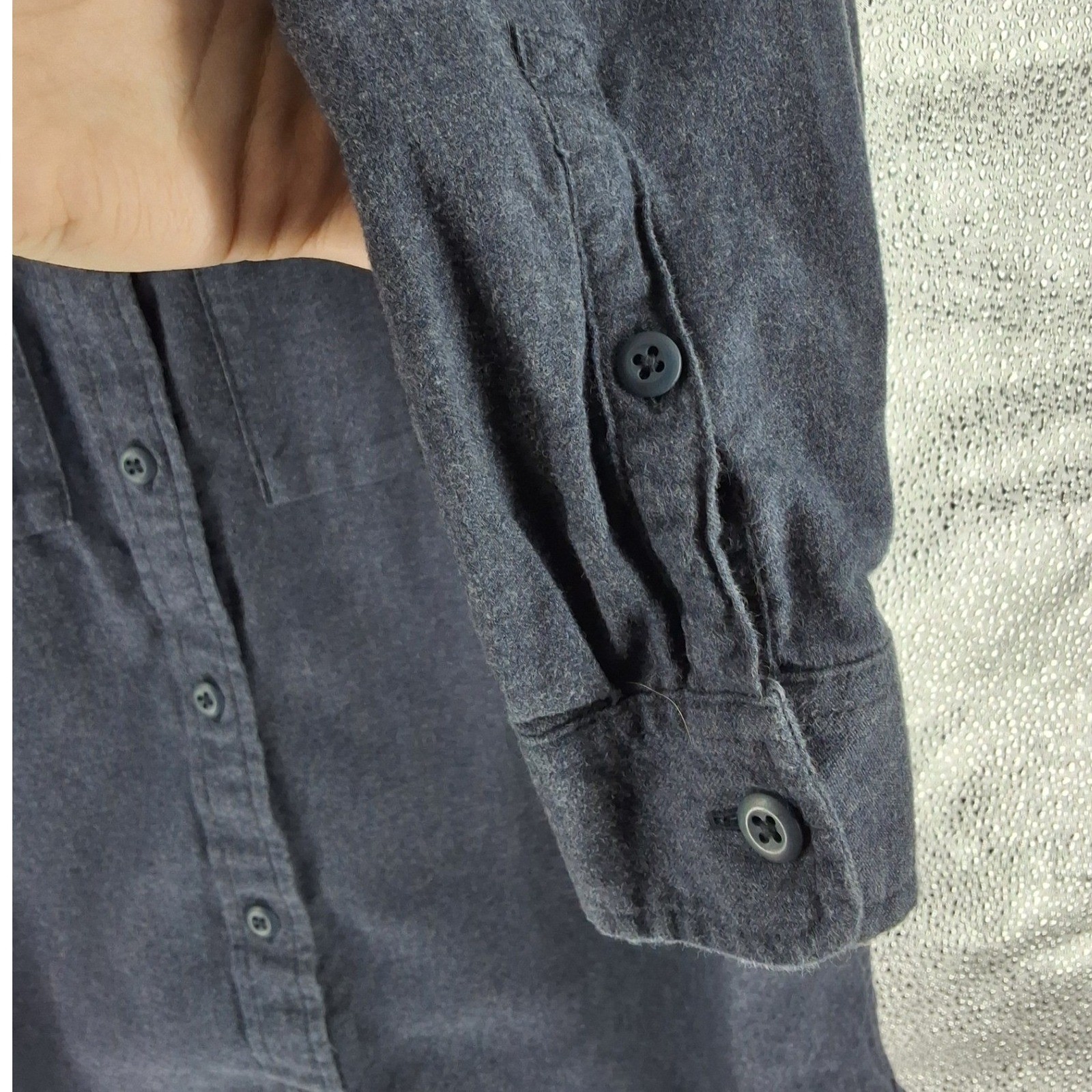 REI Co-op Men's Dark Blue 100% Cotton Long Sleeve Flannel Shirt Medium - View 6