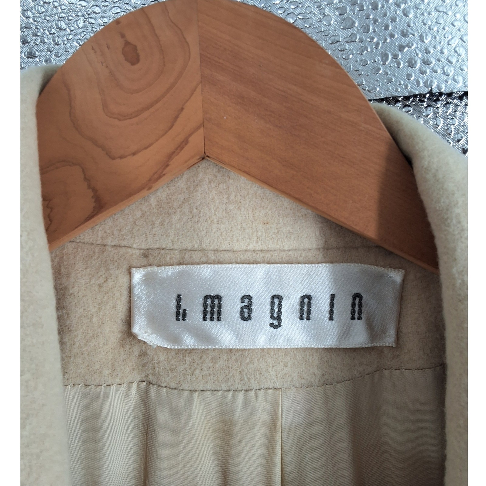 Vintage I. Magnin 100% Cashmere Blazer Beige Union Made USA Medium - View 4