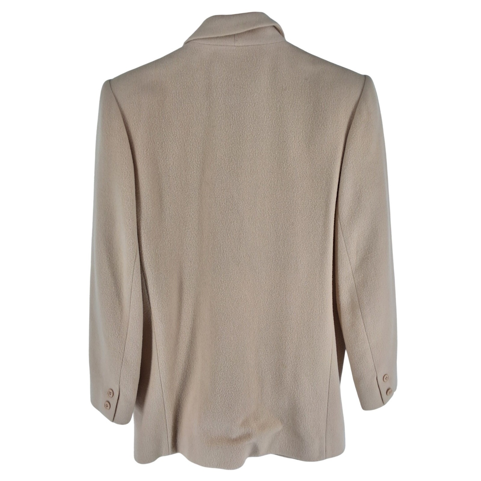 Vintage I. Magnin 100% Cashmere Blazer Beige Union Made USA Medium - View 6