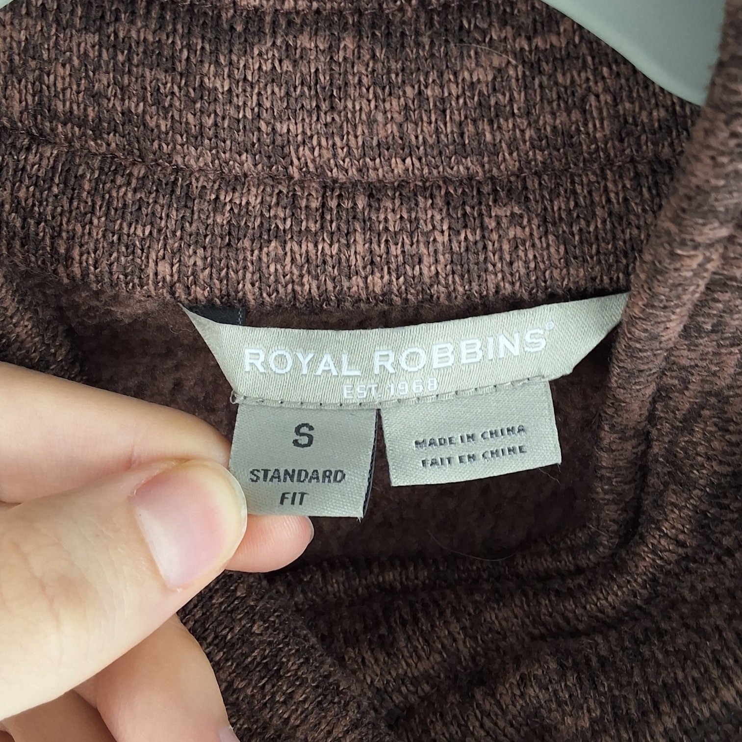Royal Robbins Womens Small Brown Marled Fleece Full Zip Sweater Jacket - View 4