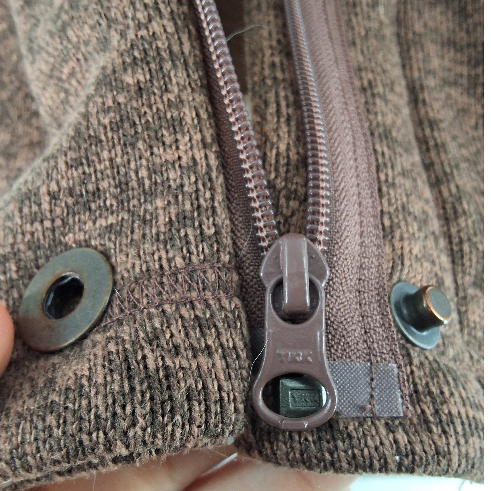 Royal Robbins Womens Small Brown Marled Fleece Full Zip Sweater Jacket - View 6