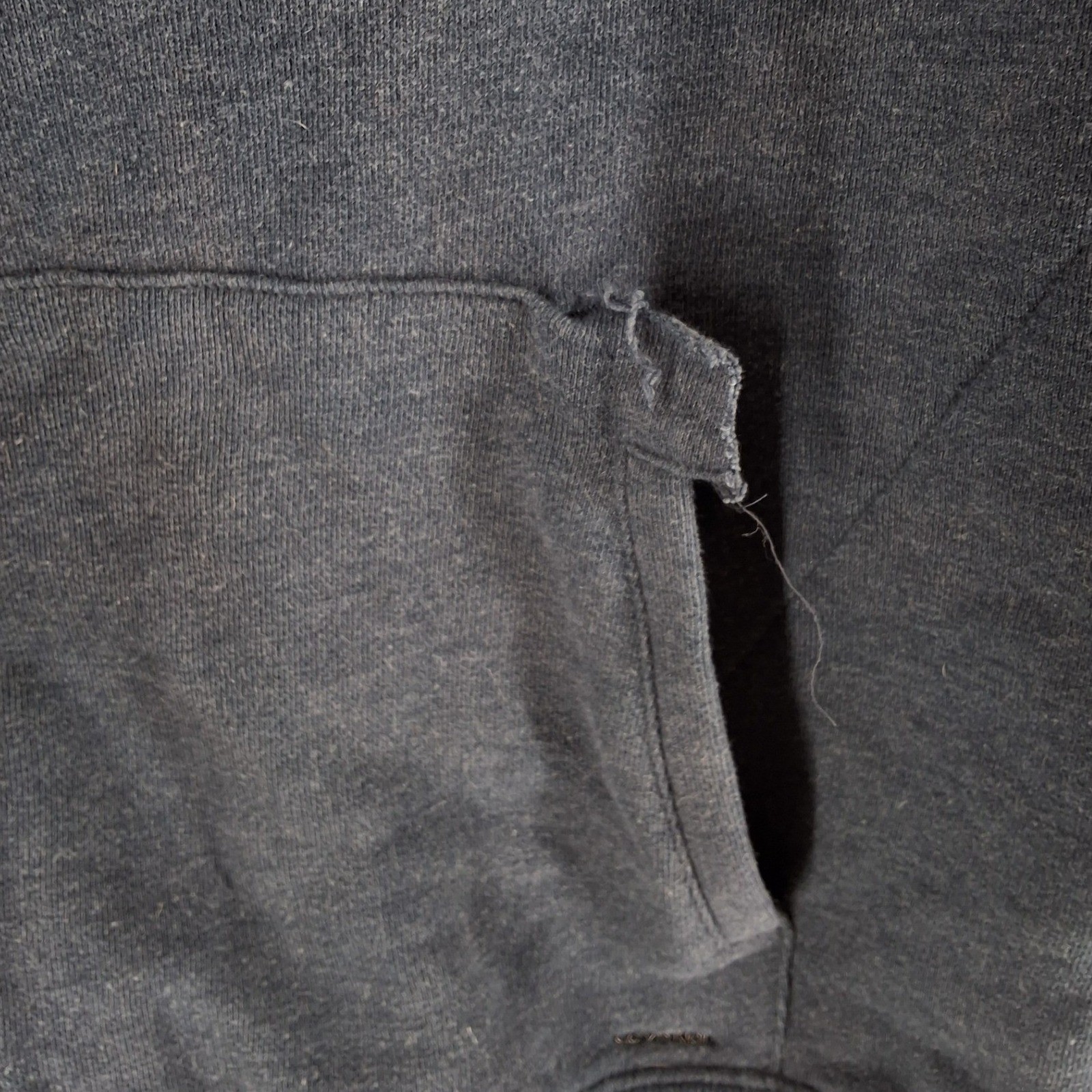 Calvin Klein Mens XXL Full Zip Sweatshirt Navy Blue Heather Fleece Mock Neck