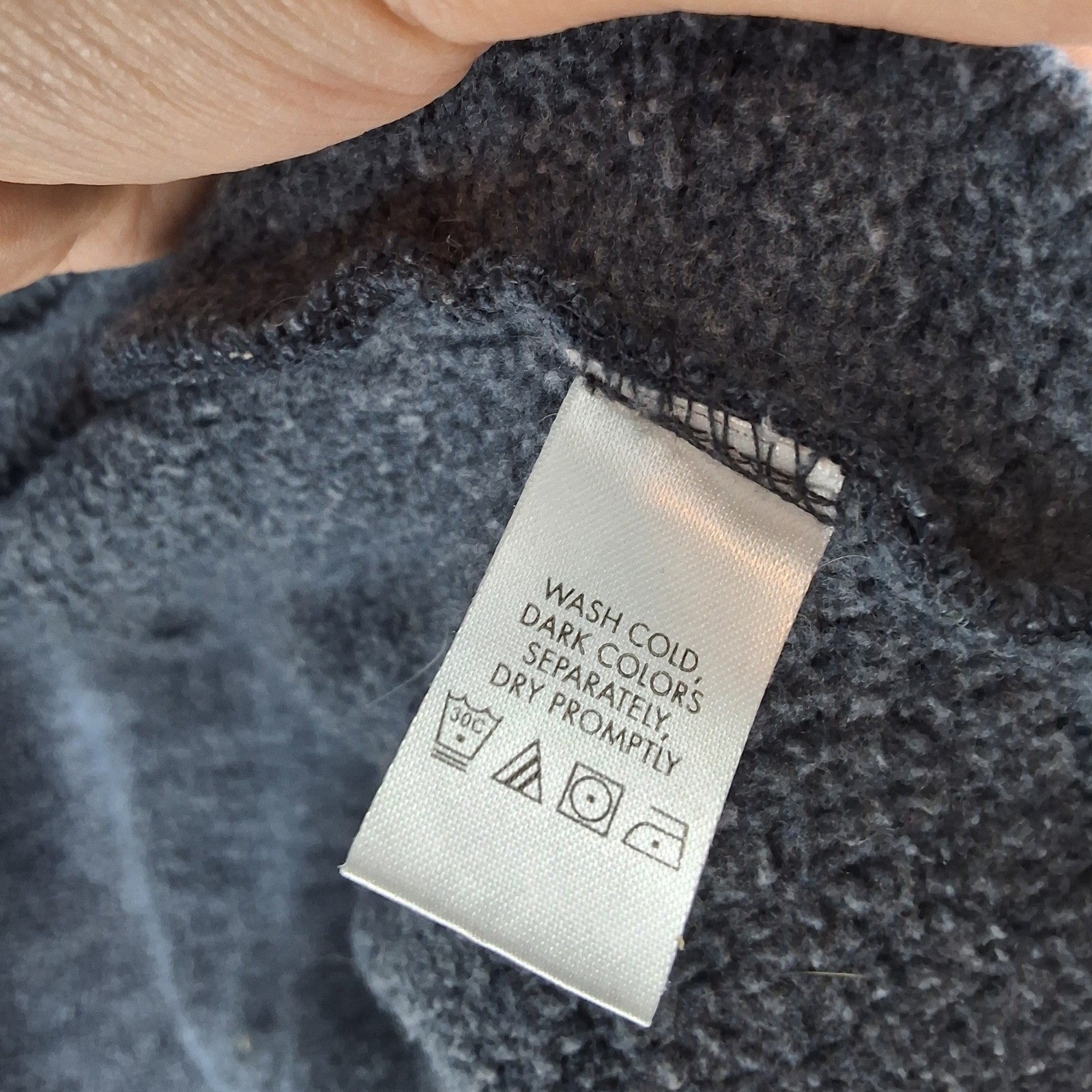 Calvin Klein Mens XXL Full Zip Sweatshirt Navy Blue Heather Fleece Mock Neck - View 7