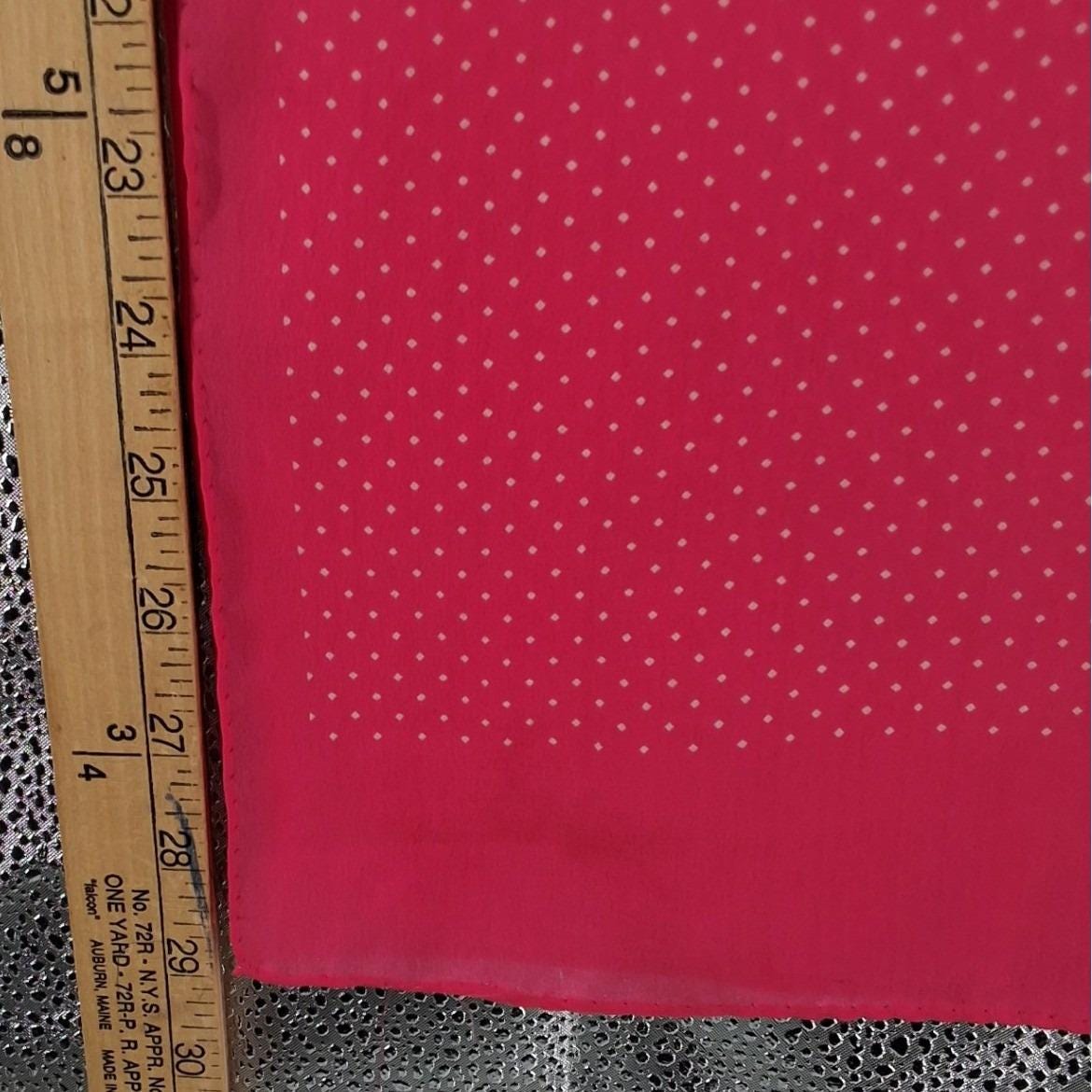 Sacha Hot Pink White Gradient Polka Dot Grid Rectangular Scarf - View 4