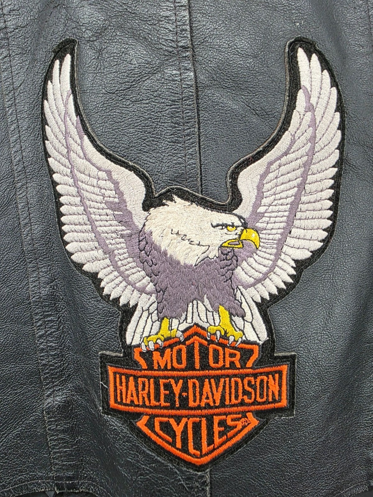 Harley-Davidson Vanguard Leather Vest Size 42 Black Mens Western Style