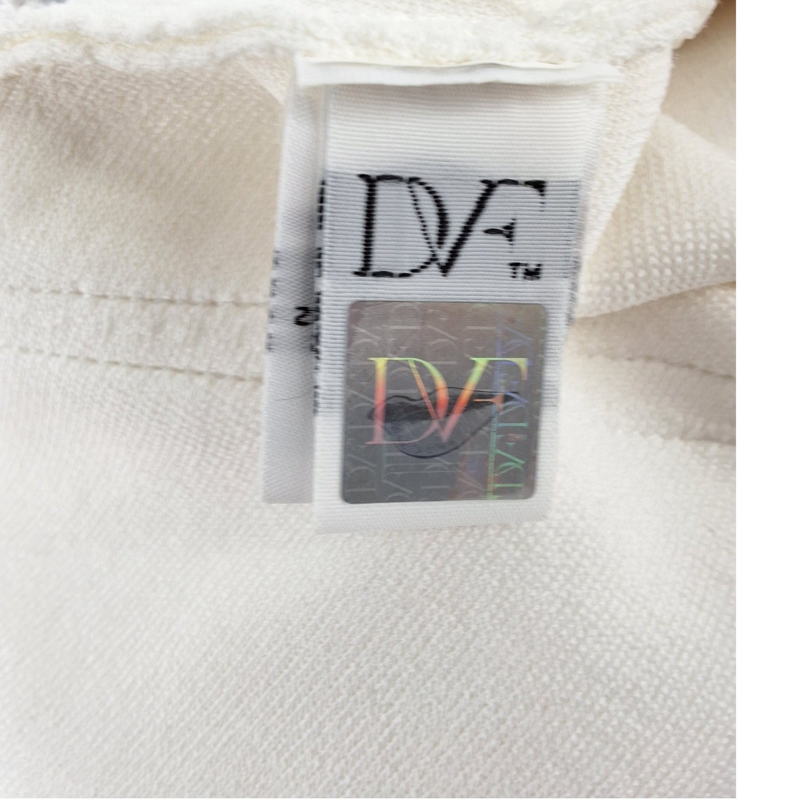 NWT DVF White Knit Fit & Flare Dress Cap Sleeve Bridal Size S - View 4