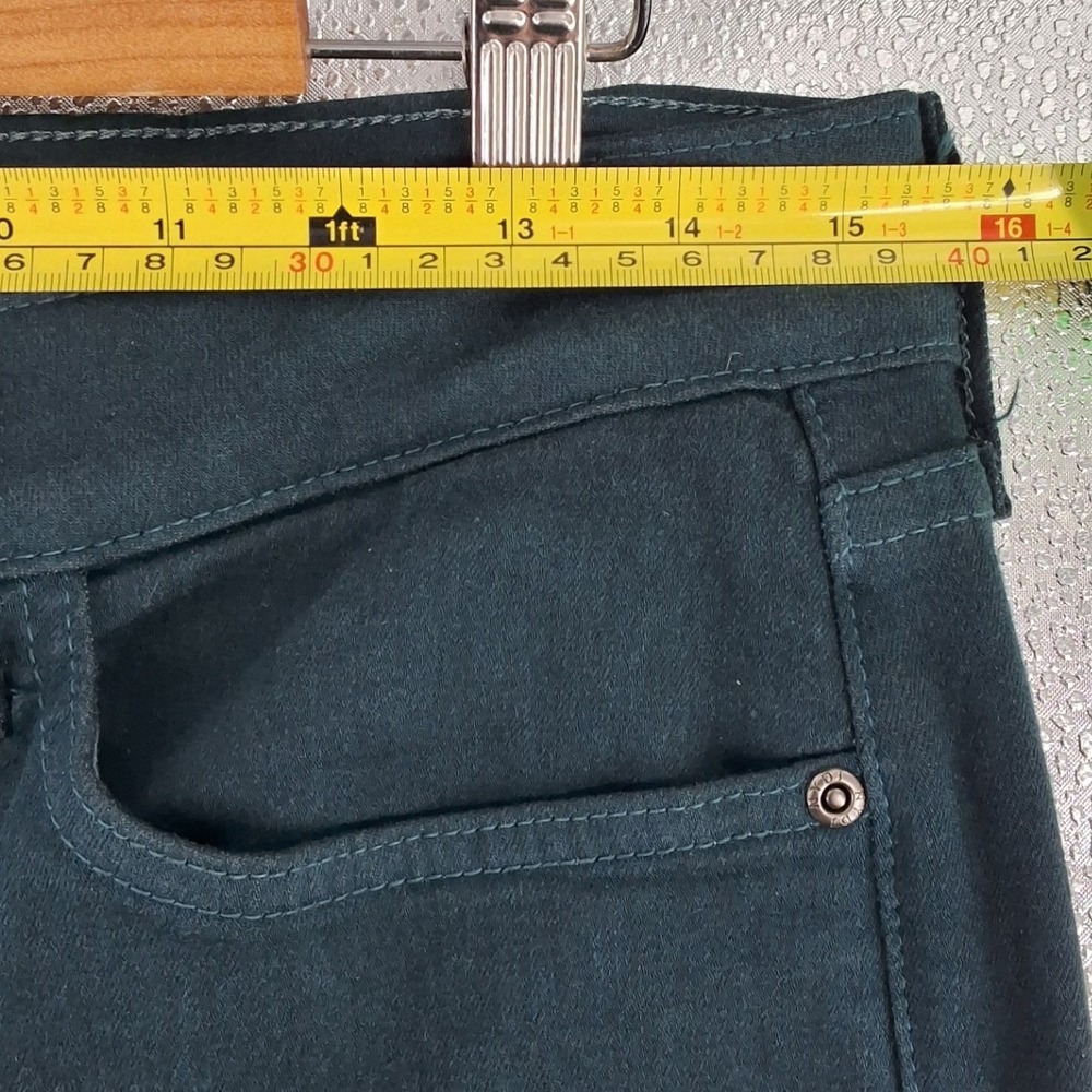 NYDJ Marilyn Straight Leg Pants Teal Green Lift Tuck Stretch Women's Size 10 - View 6