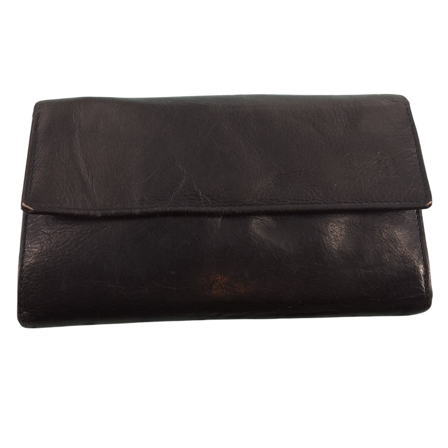 Classic Black Leather Bifold Wallet | Snap Closure | Card Slots