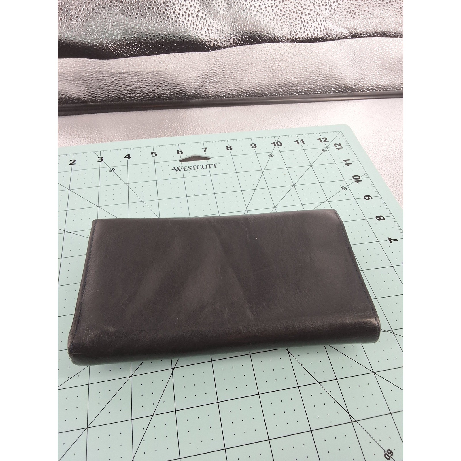 Classic Black Leather Bifold Wallet | Snap Closure | Card Slots - View 4