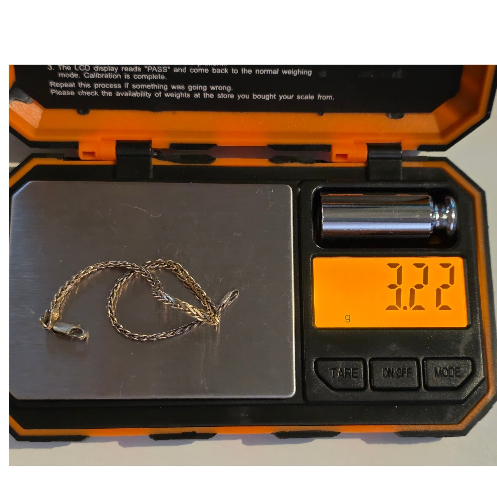 Italy 925 Sterling Silver Gold Vermeil Wheat Chain Bracelet 7" 3.2g Minimalist