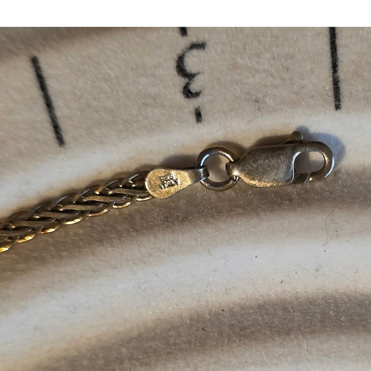 Italy 925 Sterling Silver Gold Vermeil Wheat Chain Bracelet 7" 3.2g Minimalist - View 5