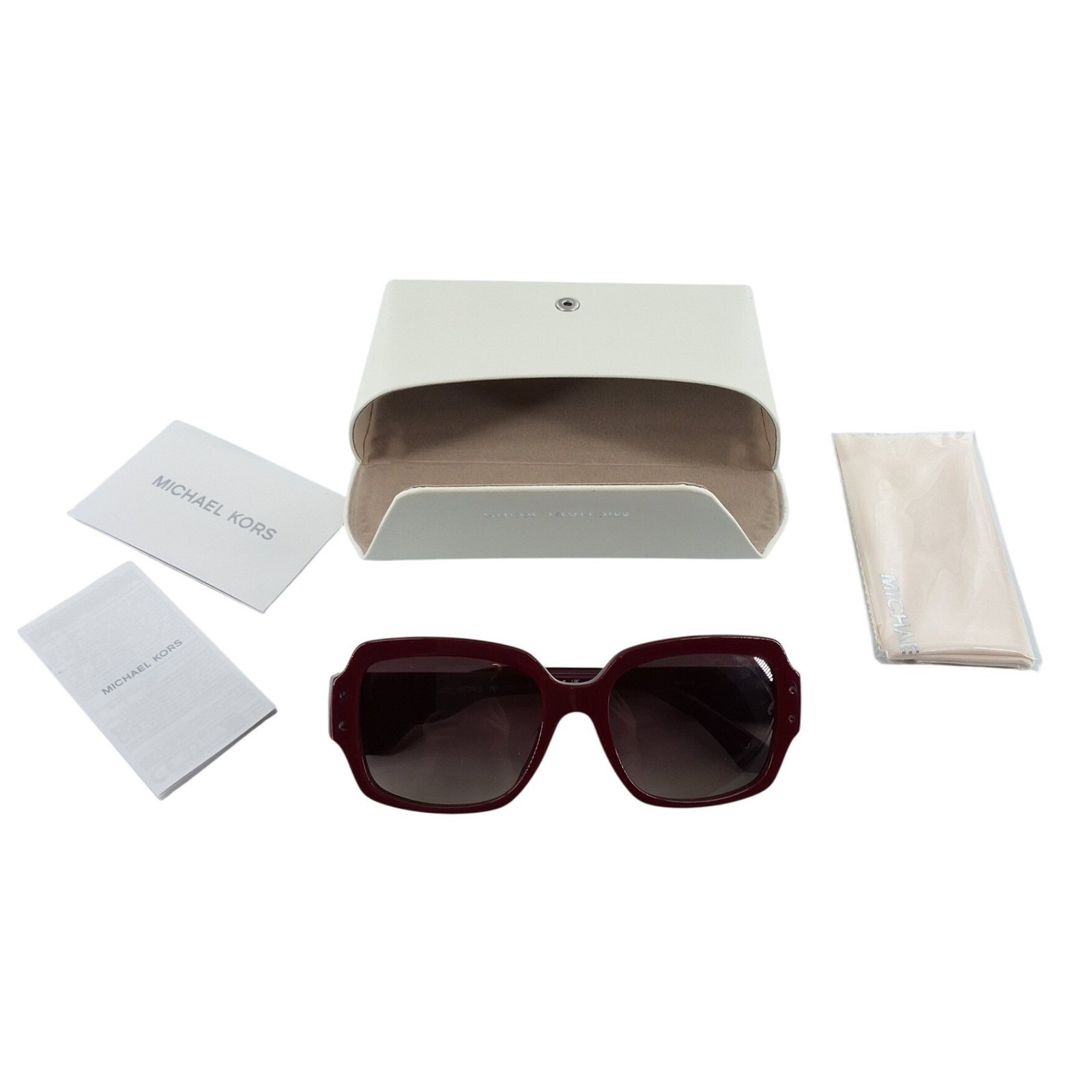 Michael Kors MK2233B Chatel Burgundy Square Sunglasses with Case and Cloth