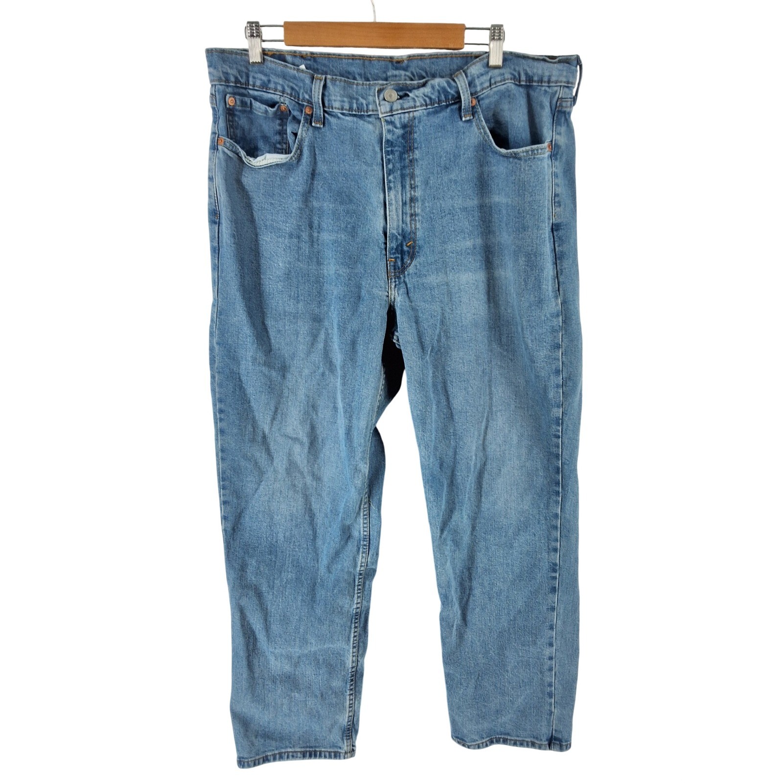Levis 550 Relaxed Fit Tapered Leg Highrise Denim Jeans W40 L30 Medium Wash