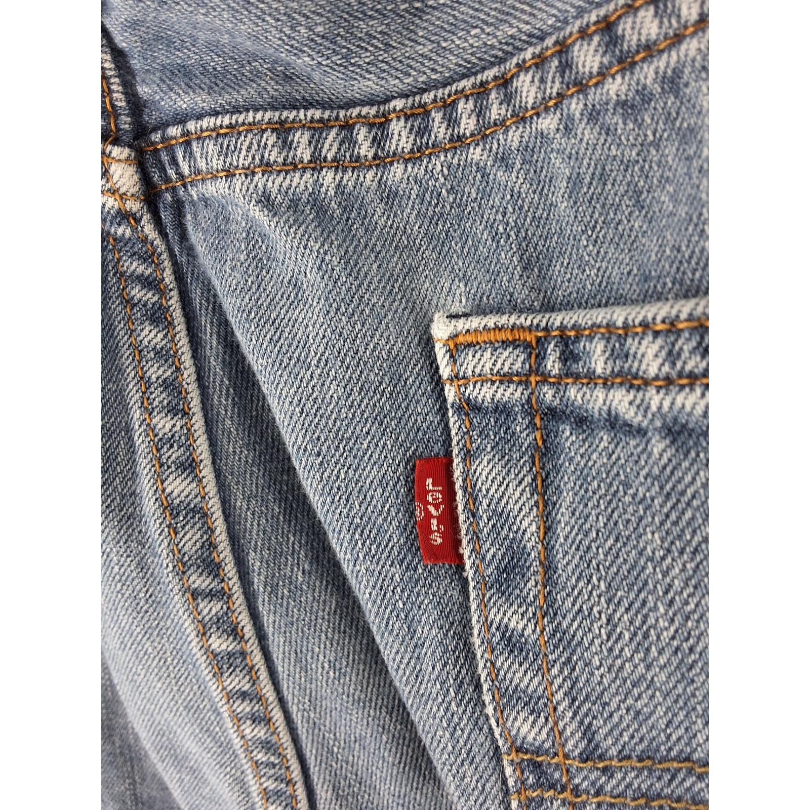 Levis 550 Relaxed Fit Jeans Highrise 42x32 Blue Denim Tapered Leg 100% Cotton - View 3
