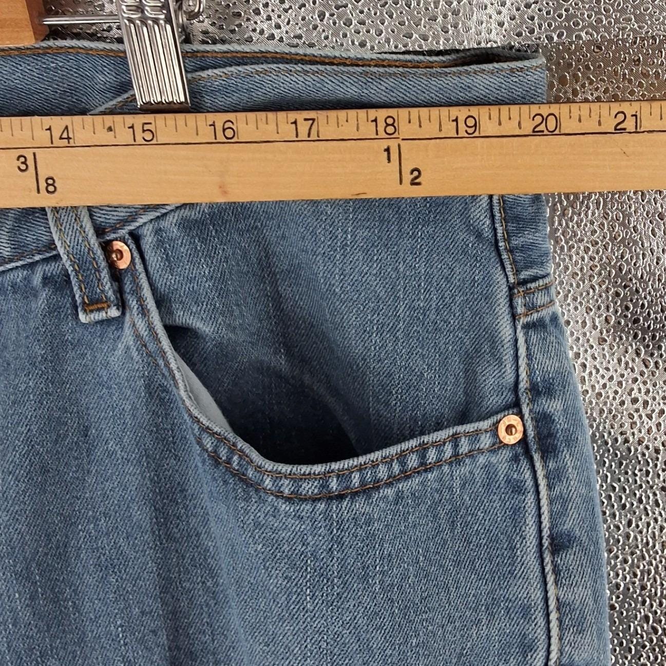 Levis 550 Relaxed Fit Jeans Highrise 42x32 Blue Denim Tapered Leg 100% Cotton - View 4
