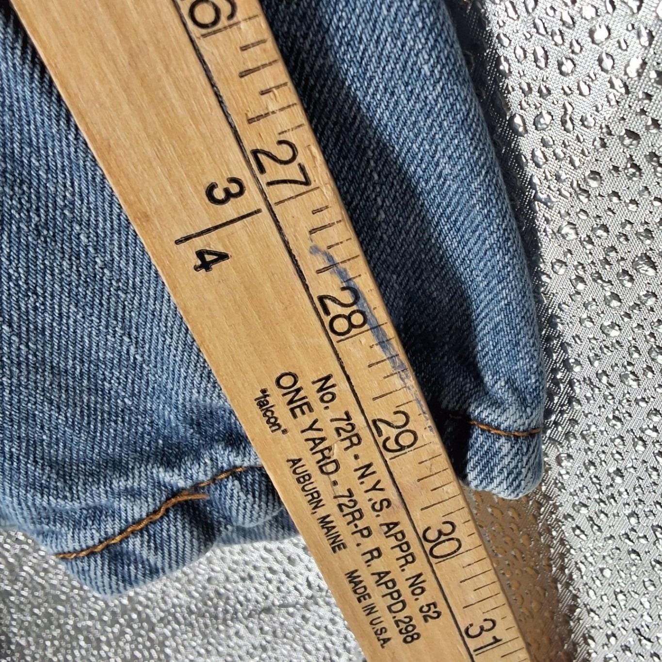 Levis 550 Relaxed Fit Jeans Highrise 42x32 Blue Denim Tapered Leg 100% Cotton - View 6