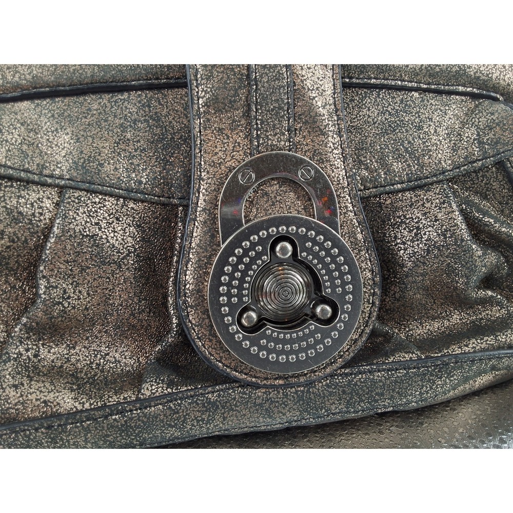 Steven by Steve Madden Lady Unique Lock Clutch Bronze Metallic Crackled - View 3