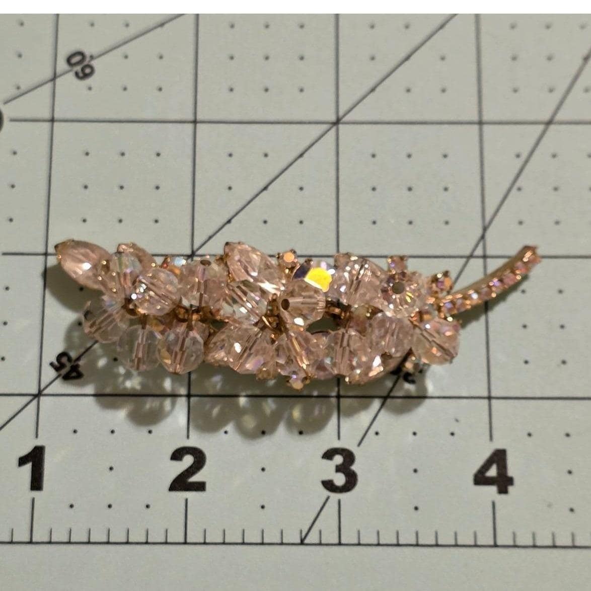 Vintage Juliana Gold Tone AB Crystal Cha-Cha Branch Brooch - View 4