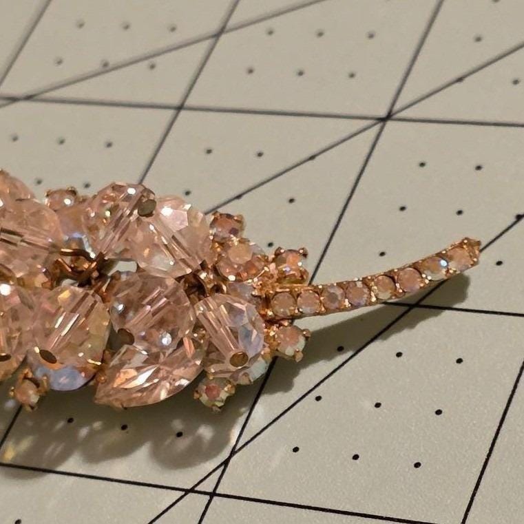 Vintage Juliana Gold Tone AB Crystal Cha-Cha Branch Brooch - View 10