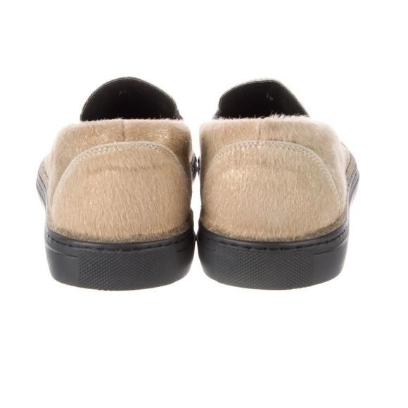 Brunello Cucinelli Gold Calf Hair Slip On Platform Sneakers Loafers 39 - View 4