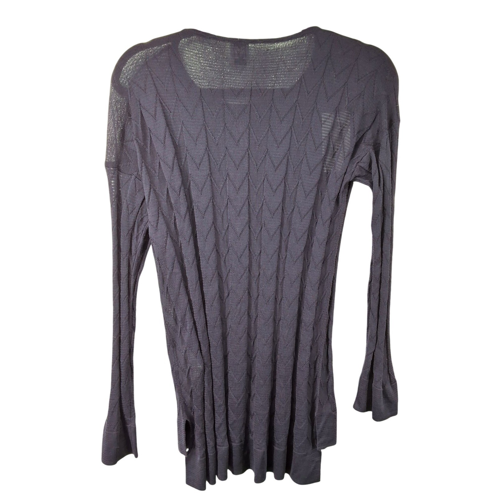 M Missoni Navy Chevron Knit Long Sleeve Top Wool Blend Size IT 40 US 4 New - View 5