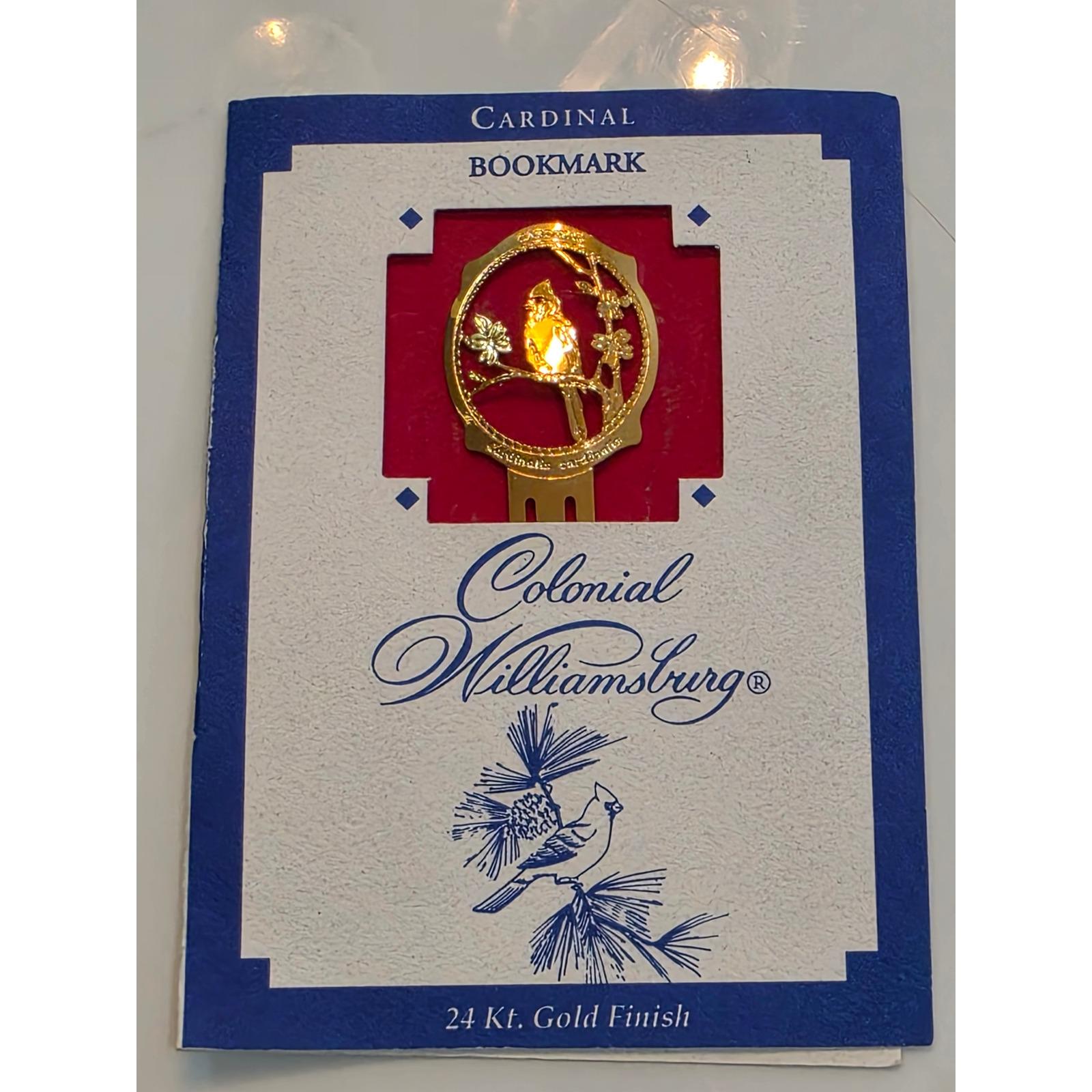 Colonial Williamsburg Cardinal Bookmark 24 Kt Gold Finish GoldMarks 1994 USA - View 4