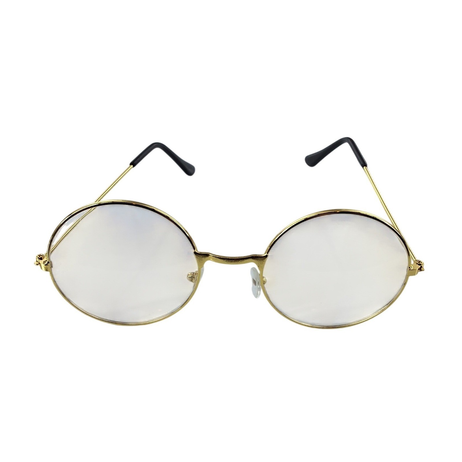 Vintage Style Gold Round Wire Frame Glasses Clear Lens Retro Unisex Spectacles