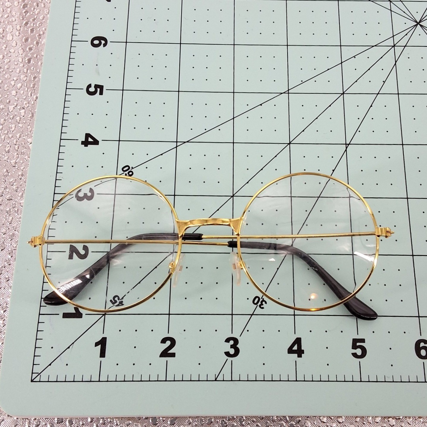 Vintage Style Gold Round Wire Frame Glasses Clear Lens Retro Unisex Spectacles - View 3