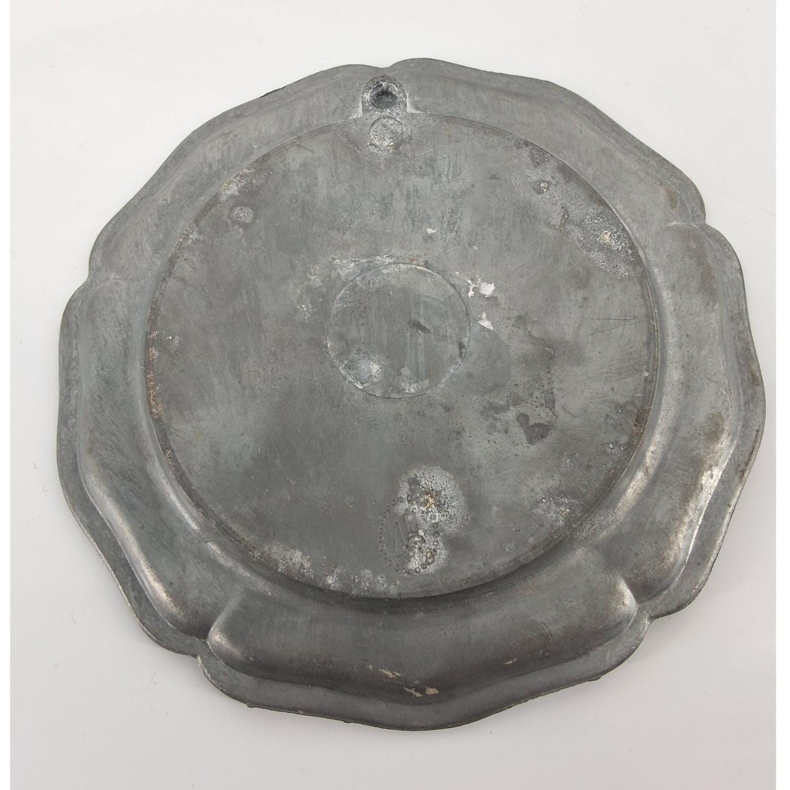 Vintage Babenhausen Schloss-Eingang German Pewter Ceramic Wall Plaque Souvenir - View 3