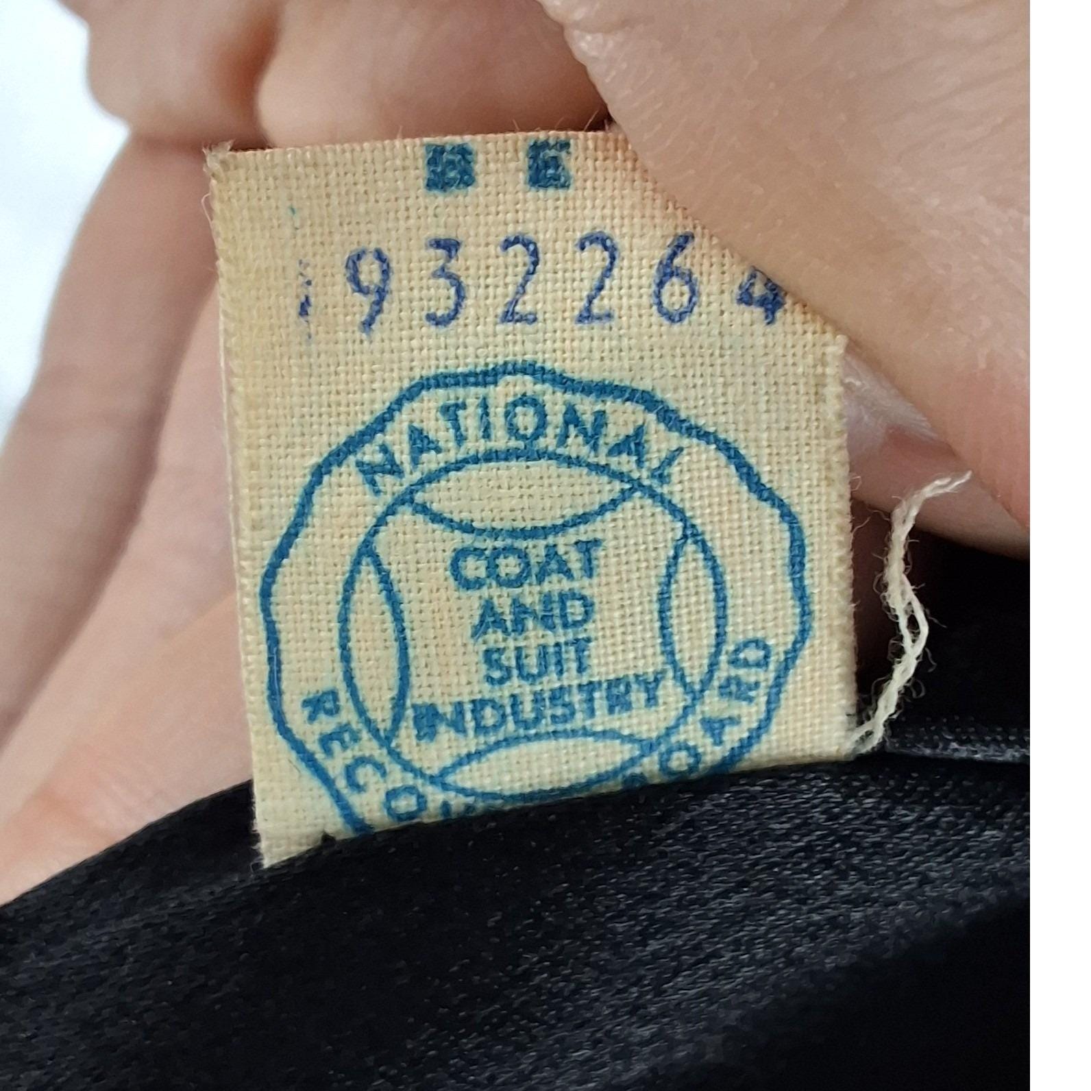 Ardoni California Vintage Wool Coat Mink Fur Collar Black 60s M - View 5