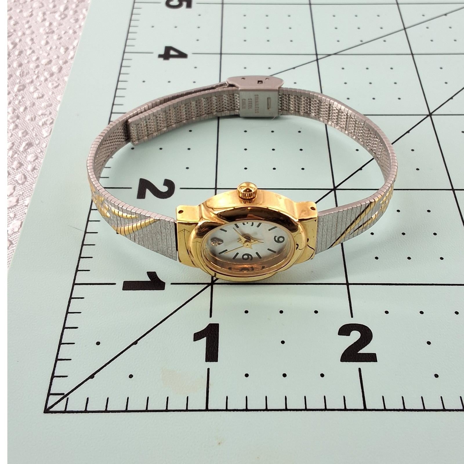 Avon Two Tone Gold Silver Mesh Band Dress Watch Japan Movt AV023QB - View 4