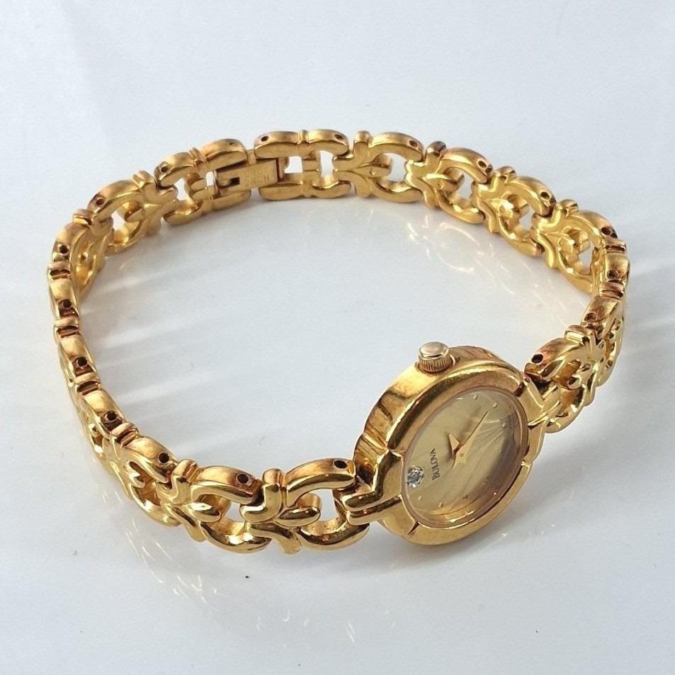 Vintage Bulova T9 Diamond Accent Gold-Tone Quartz Ladies Watch