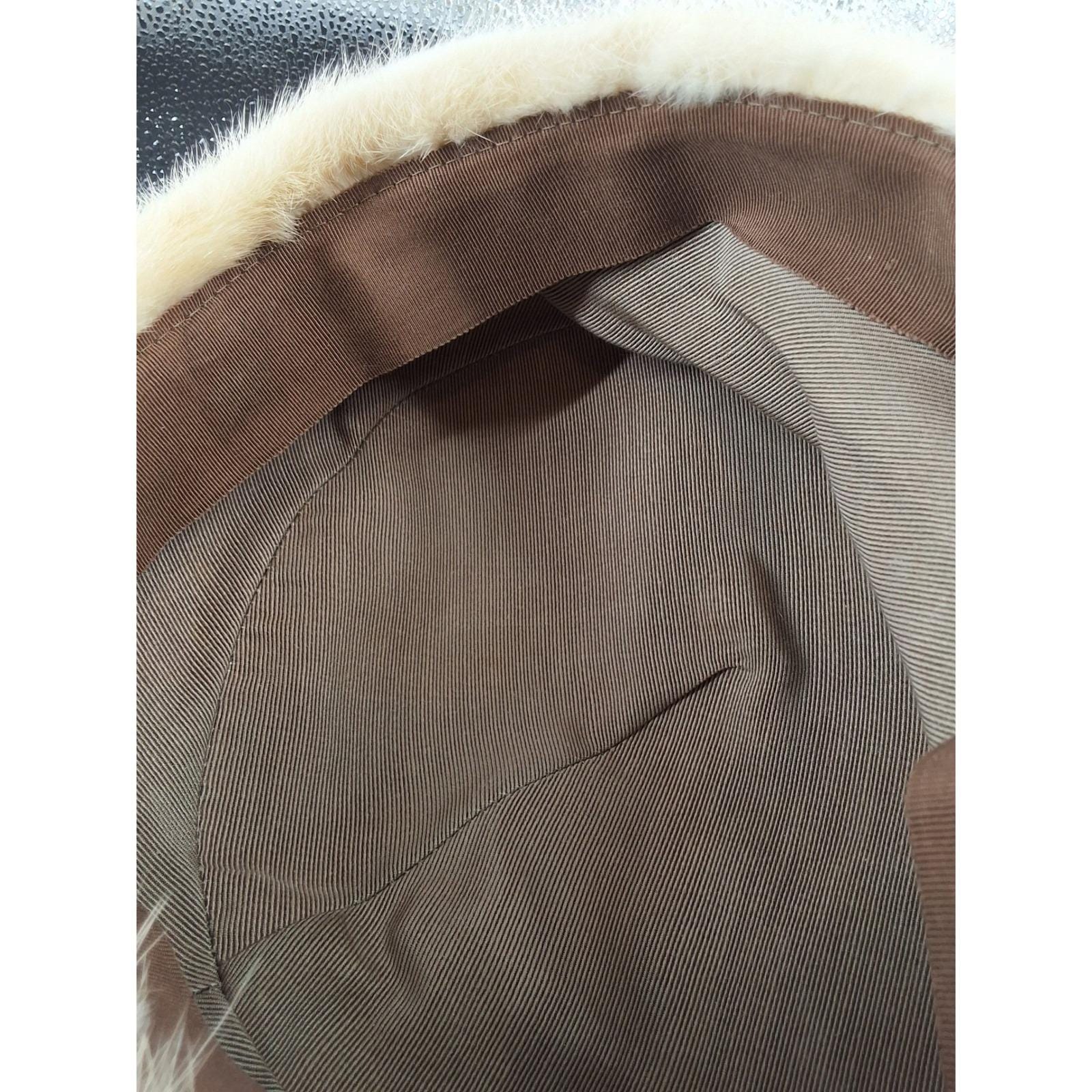 Vintage 60s Blonde Mink Fur Pillbox Hat Champagne Beige Winter Luxury Glam - View 5