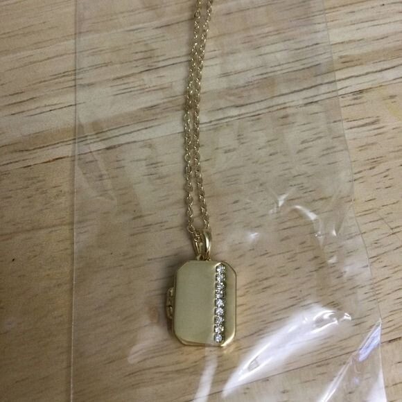 Gold Greenwich Locket Necklace With Chain New - View 3