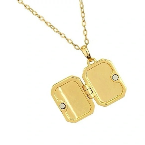 Gold Greenwich Locket Necklace With Chain New - View 5