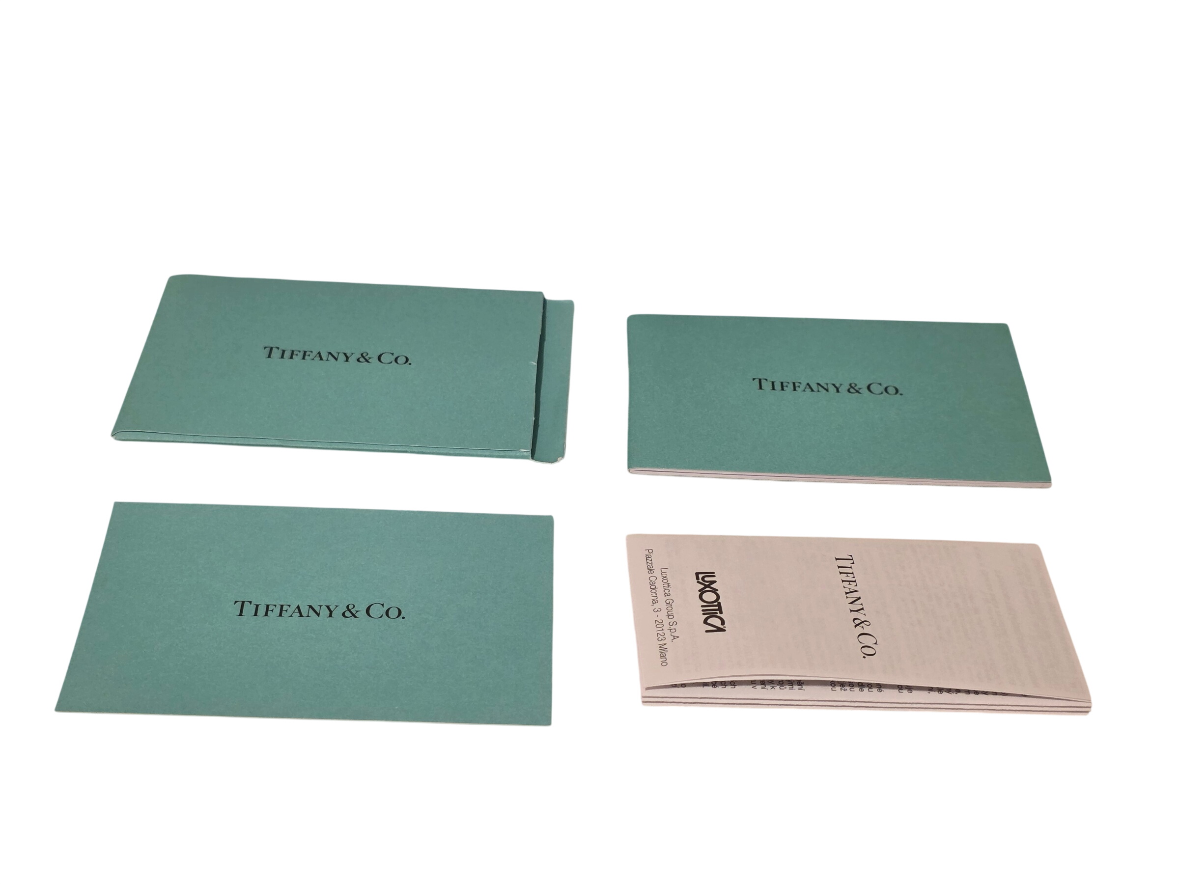 Tiffany & Co. Eyewear Box with Guarantee Card and Booklet Robin Egg Blue
