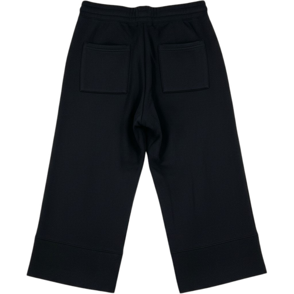 Quince Black SuperSoft Fleece Cropped Wide Leg Pants Small NWT - View 4