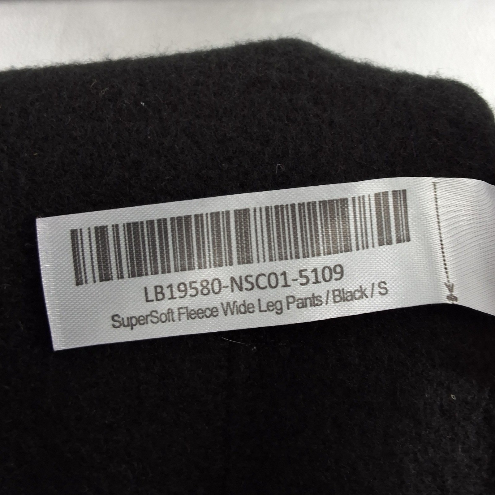 Quince Black SuperSoft Fleece Cropped Wide Leg Pants Small NWT - View 7