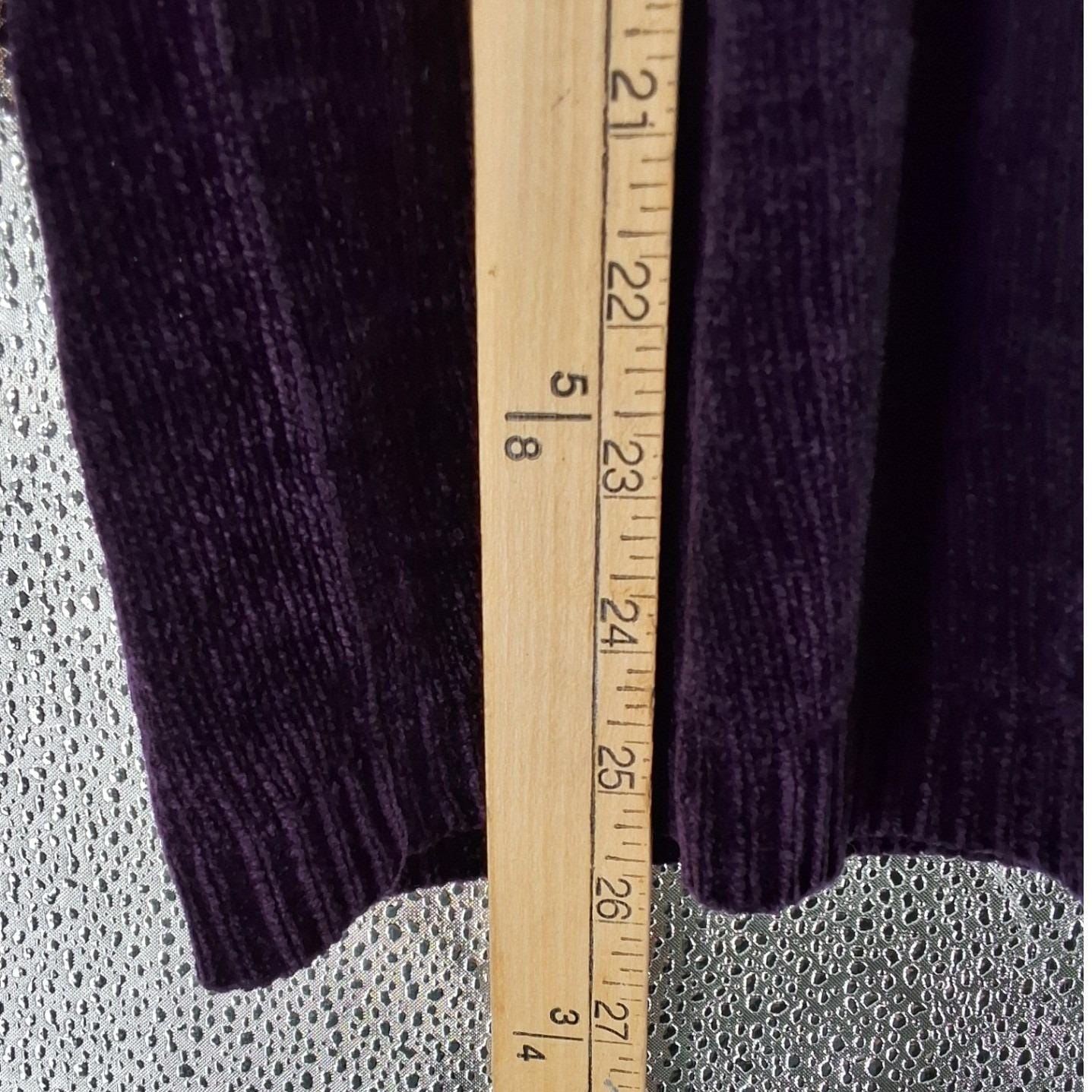 Graff by UM Company Purple Chenille Sweater Women's M 3/4 Sleeve - View 4