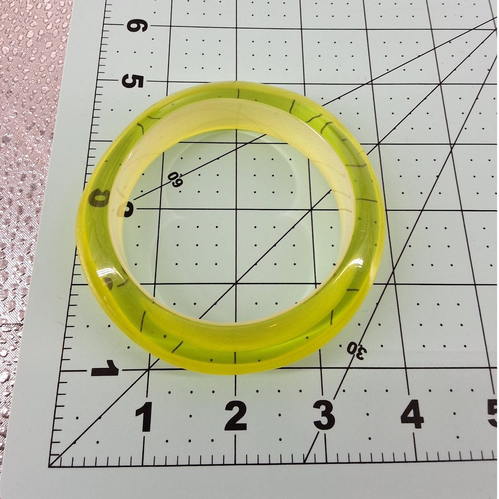 Neon Translucent Resin Bangle Bracelet Chunky Round Statement Jewelry