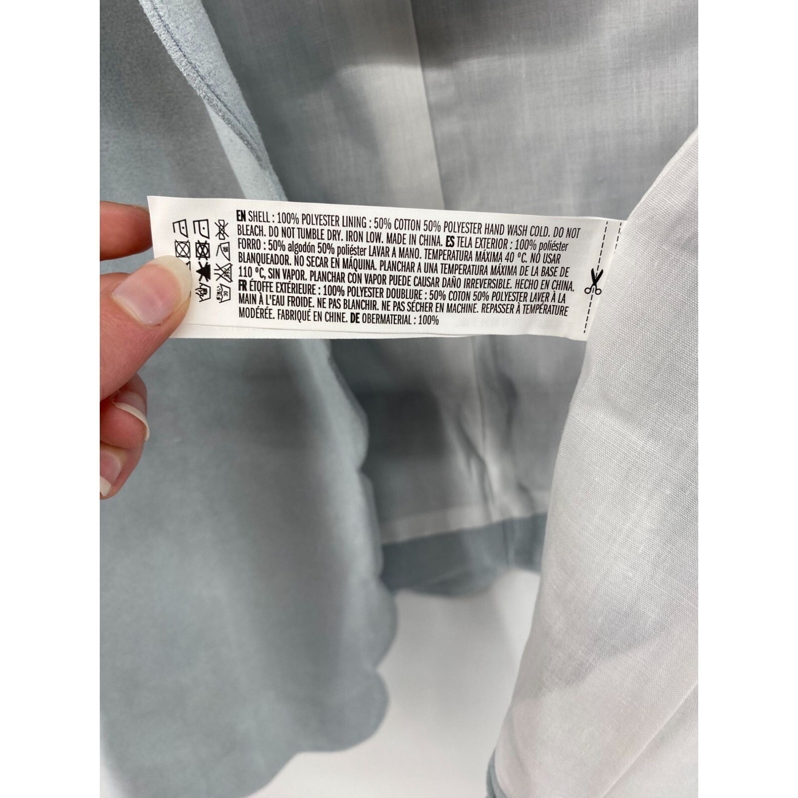 English Factory Light Blue Scallop Edge Tailored Blazer Jacket NWT Size S - View 6