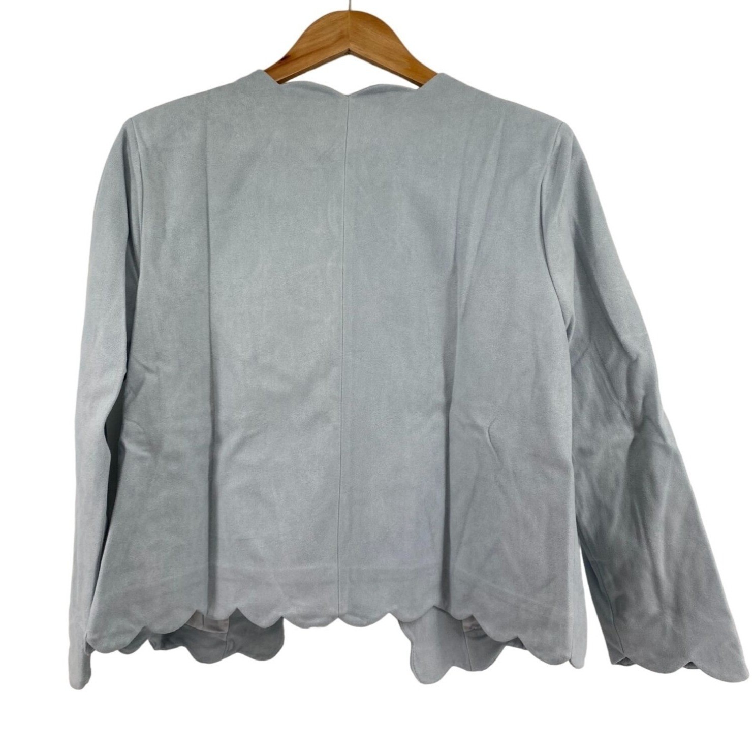English Factory Light Blue Scallop Edge Tailored Blazer Jacket NWT Size S - View 7