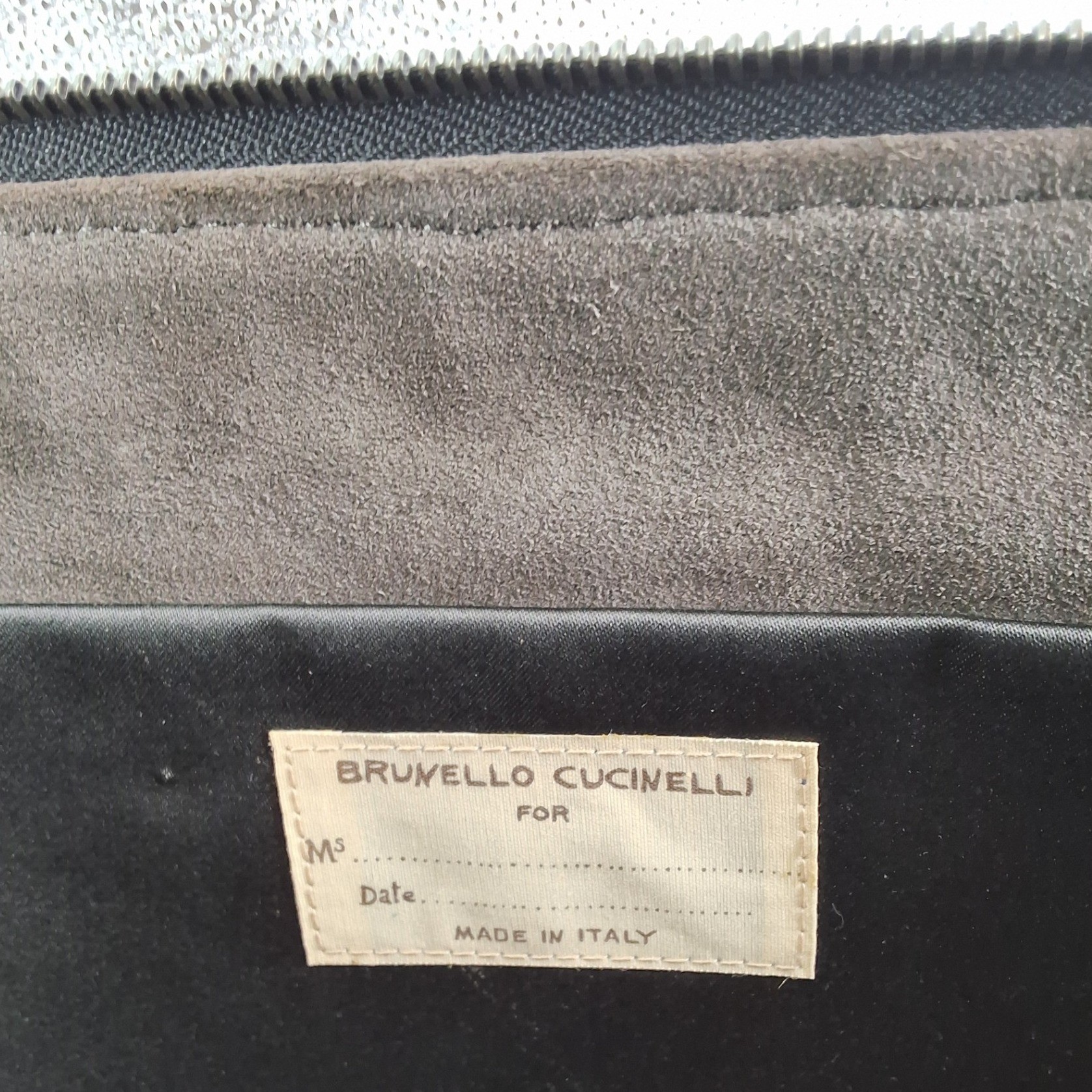 Brunello Cucinelli Brown Woven Leather Document Portfolio Clutch Wristlet Bag - View 5